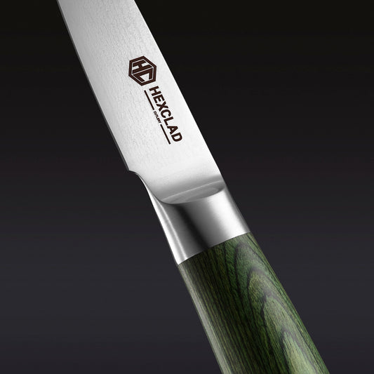 Damascus Steel Paring Knife, 3.5" (Green)