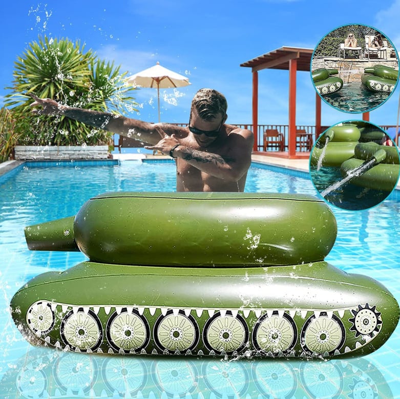 🔥Tank Pool Floats Adult Inflatable Tank Pool Float With Water Cannon🔥