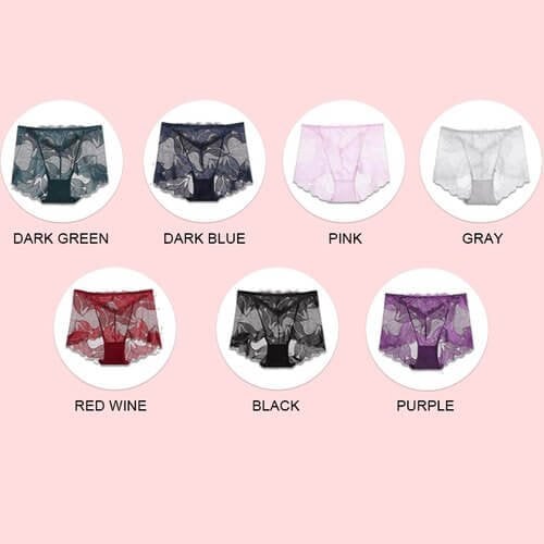 💝Hot Sale 💝-Ladies Silk Lace Handmade Underwear Pack