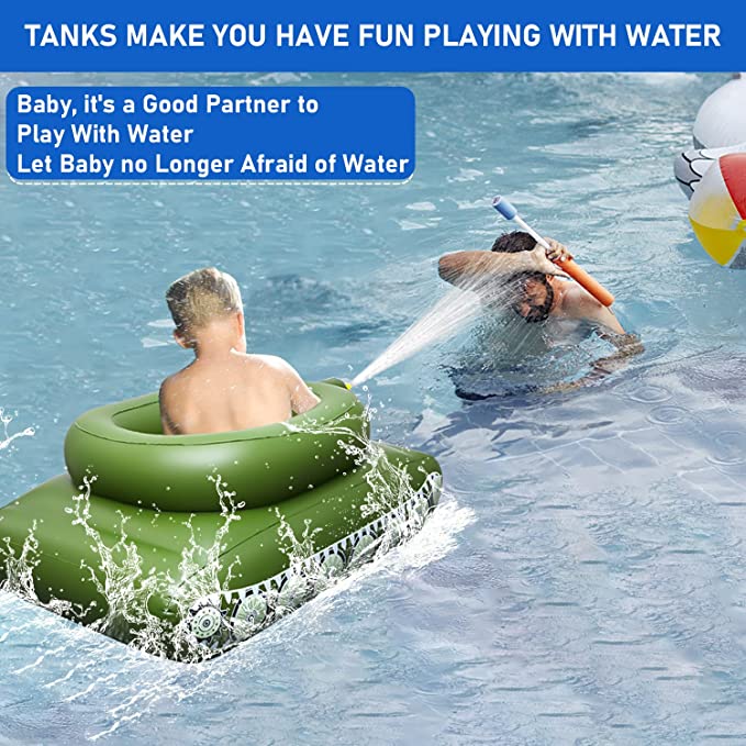 🔥Tank Pool Floats Adult Inflatable Tank Pool Float With Water Cannon🔥