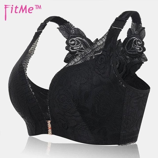 49% OFF-🔥FitMe Rose Embroidery Front Closure Wirefree Bra(Buy 2 Free Shipping)