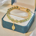 🔥Last Day Promotion - Wotian Jade Lucky Gold Leaf Bangle