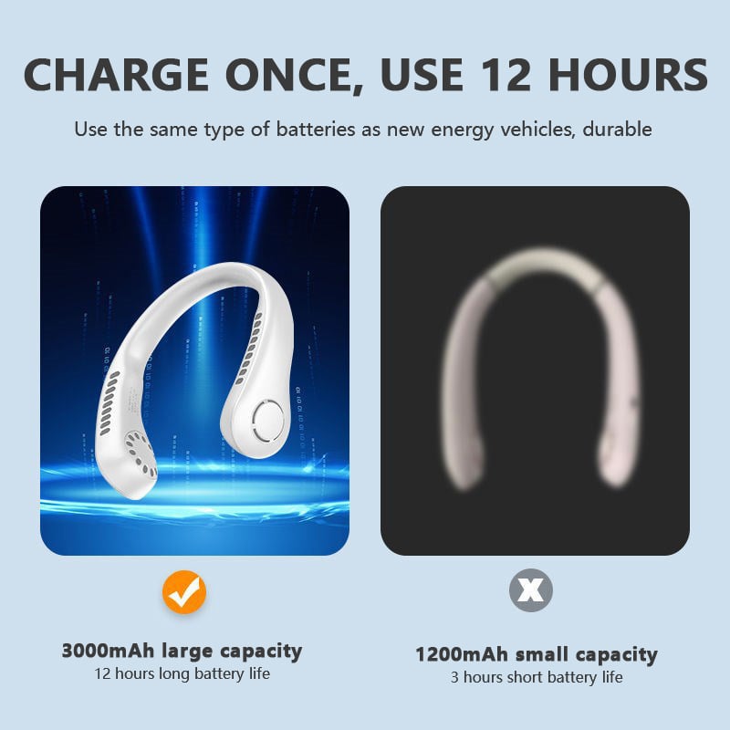 🔥Portable Neck Fan, Bladeless Hands Free Fan🔥