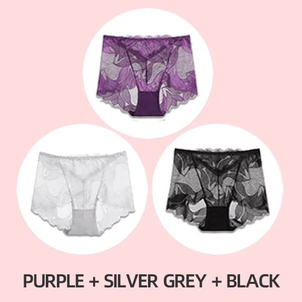 💝Hot Sale 💝-Ladies Silk Lace Handmade Underwear Pack
