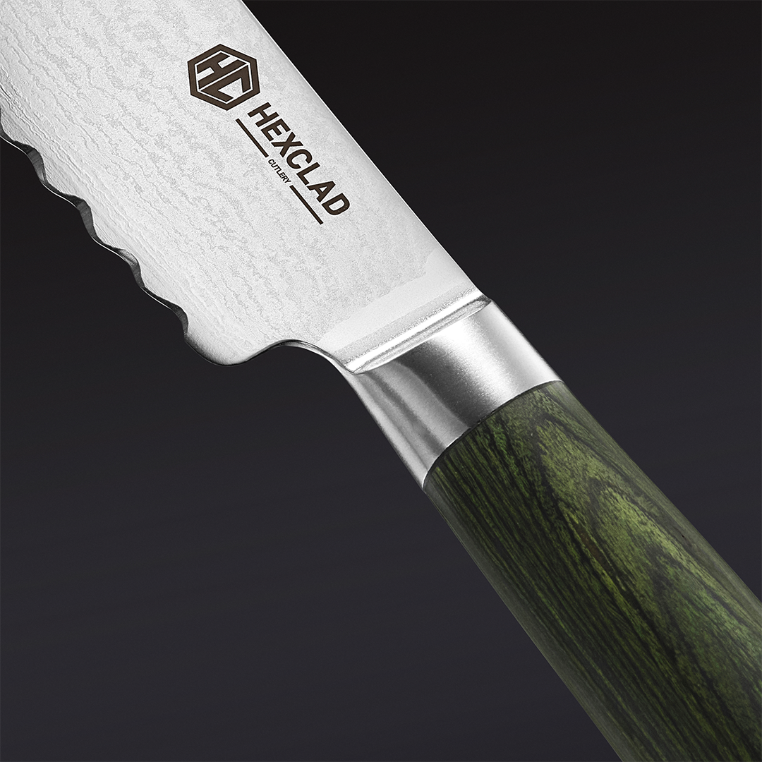 Damascus Steel Starter Knife Set, 2-pc (Green)