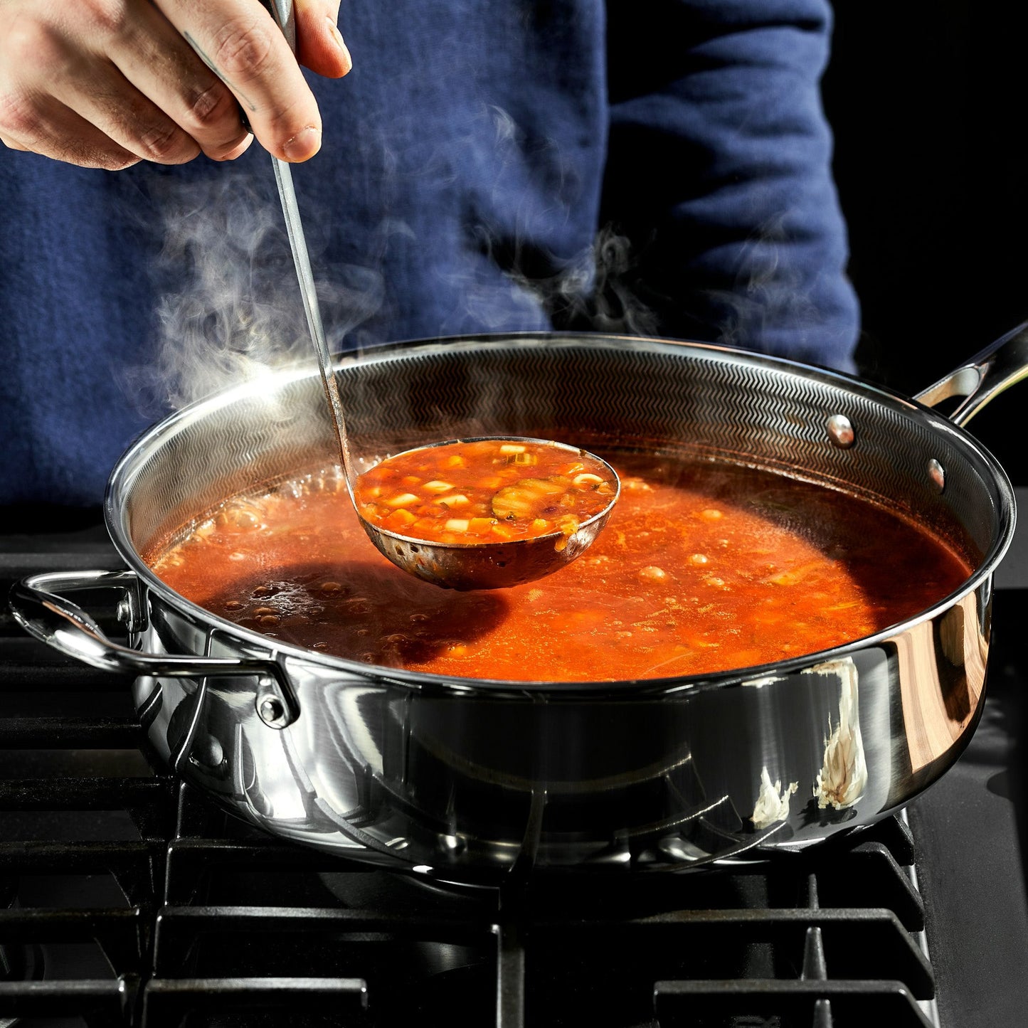 Hybrid Deep Sauté Pan with Lid, 5.5-Qt