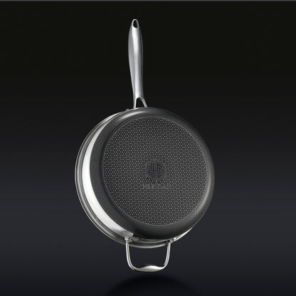 Hybrid Deep Sauté Pan with Lid, 3.3-Qt
