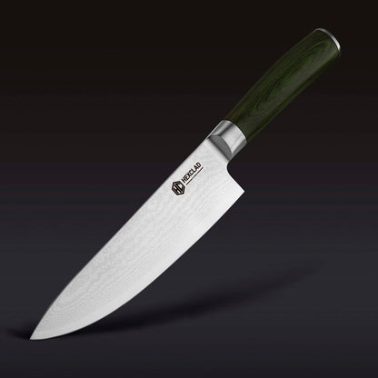 Essential Damascus Steel Knife Set, 6-pc (Green)