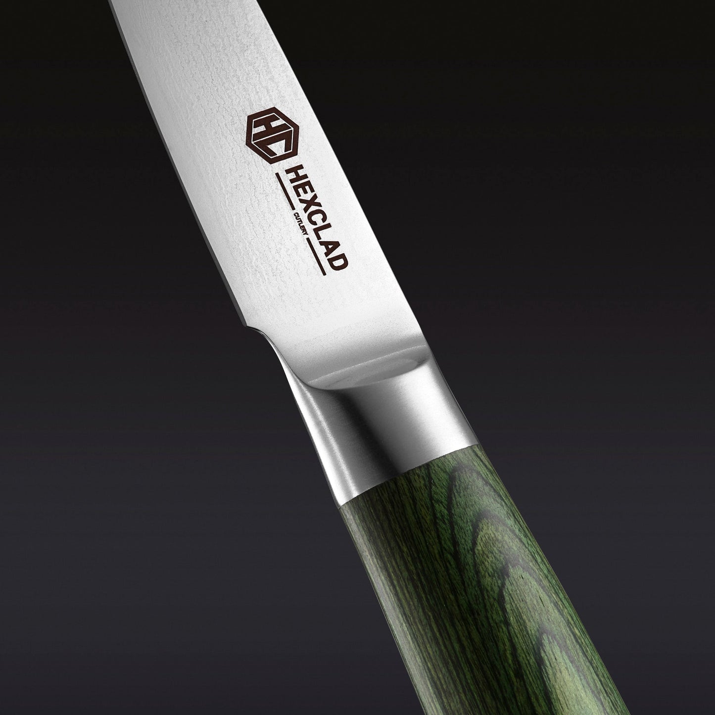 Damascus Steel Paring Knife, 3.5" (Green)