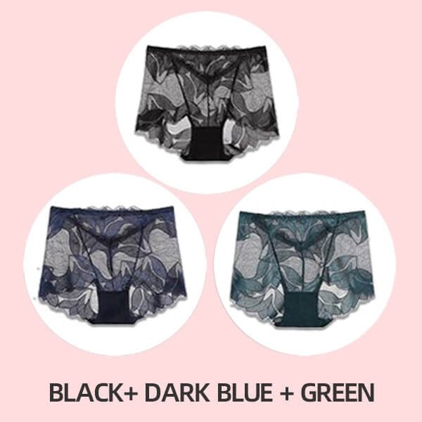 💝Hot Sale 💝-Ladies Silk Lace Handmade Underwear Pack