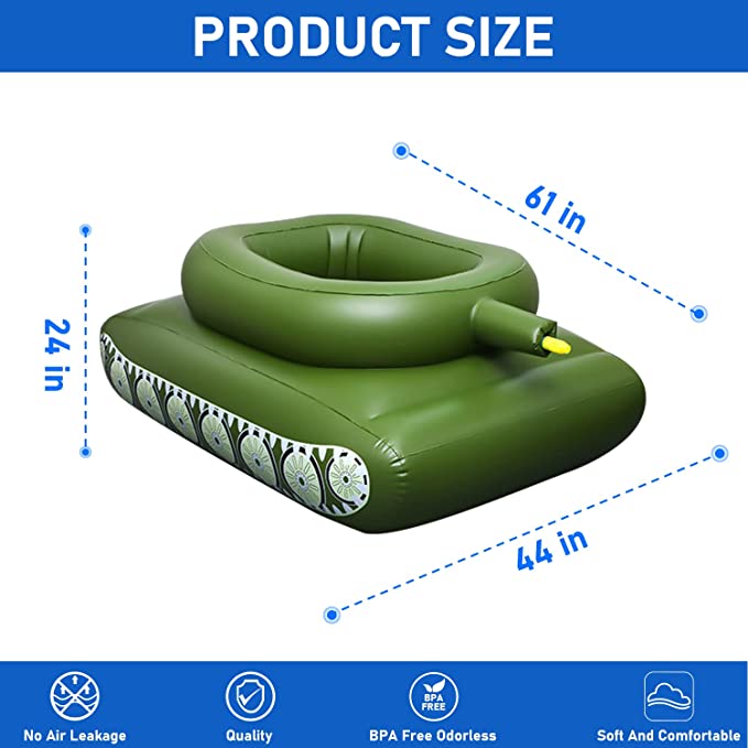 🔥Tank Pool Floats Adult Inflatable Tank Pool Float With Water Cannon🔥