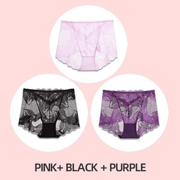 💝Hot Sale 💝-Ladies Silk Lace Handmade Underwear Pack