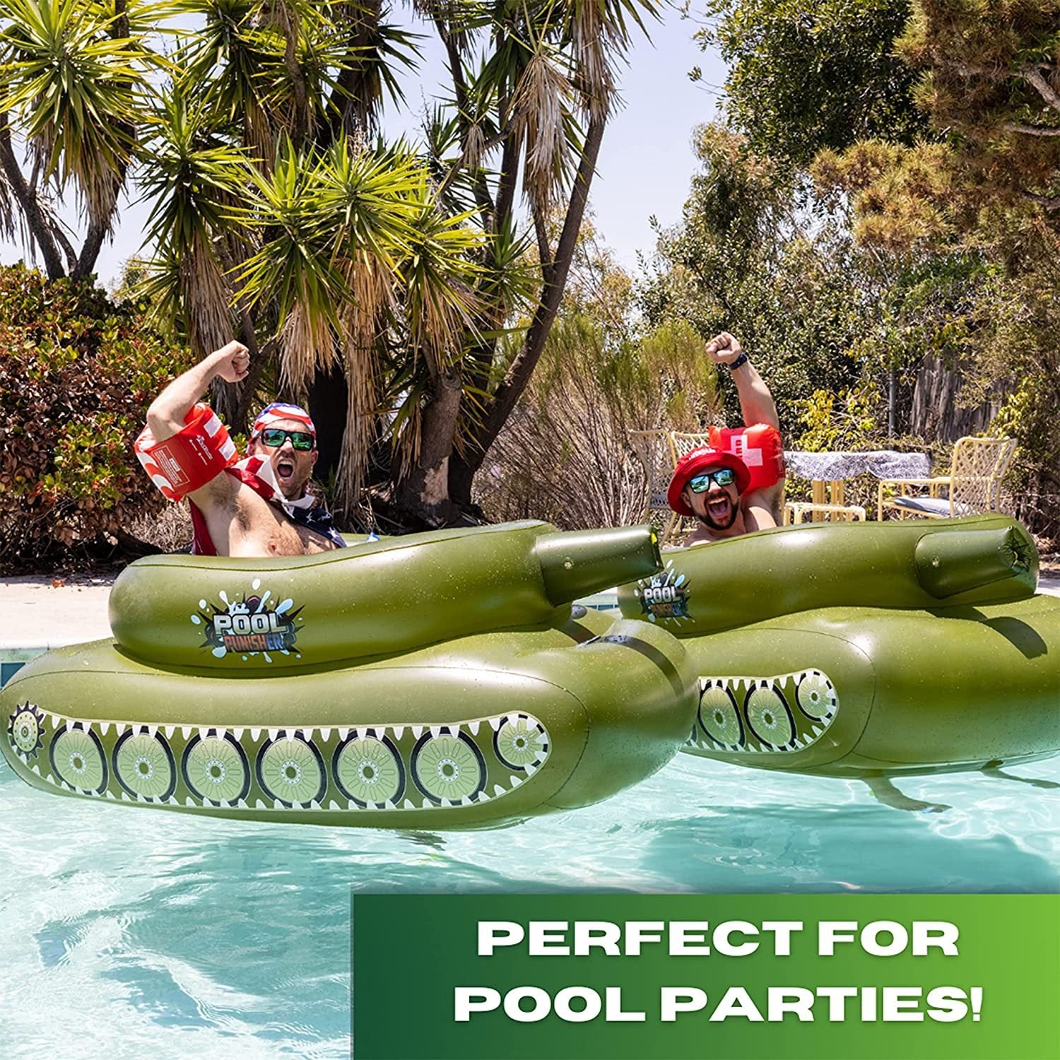 🔥Tank Pool Floats Adult Inflatable Tank Pool Float With Water Cannon🔥