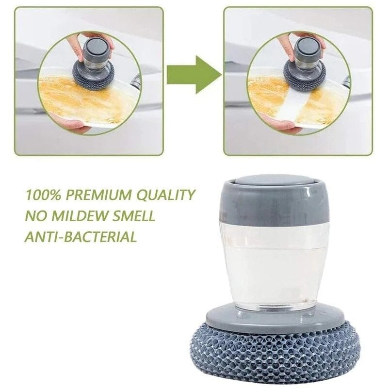 [🔥Hot Sale-Save 50% OFF]Soap Dispensing Palm Brush Storage Set - Free 2 Replacement Brushes