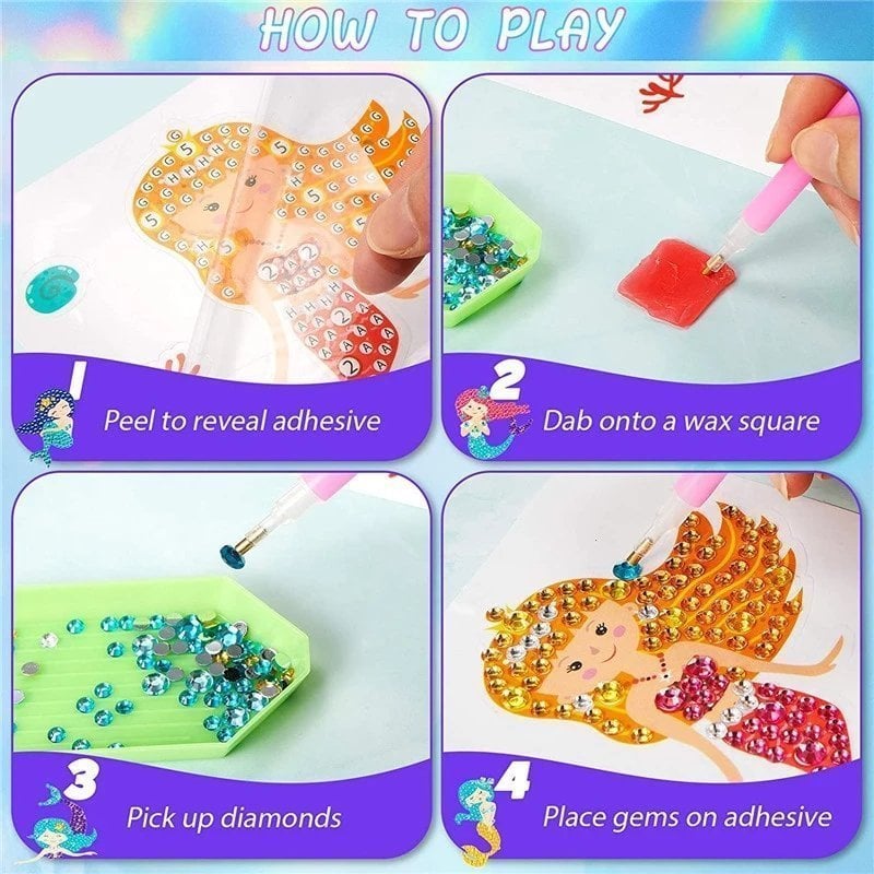 🔥Summer Hot Sale 48% OFF💖DIY children's free stick cartoon diamond painting🔥(Buy 6 Free Shipping)
